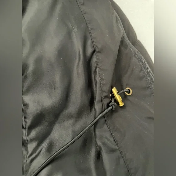 GUESS Women's Zipped Pockets Down Faux-Fur-Trim Hooded Parka, Black, Size L - Picture 6 of 11